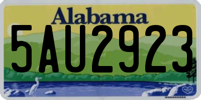 AL license plate 5AU2923