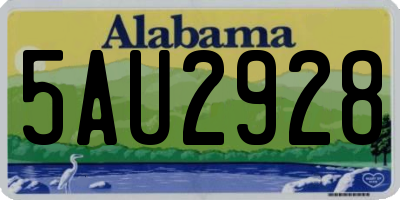 AL license plate 5AU2928
