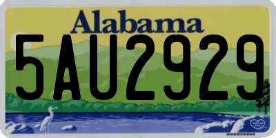 AL license plate 5AU2929