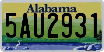 AL license plate 5AU2931