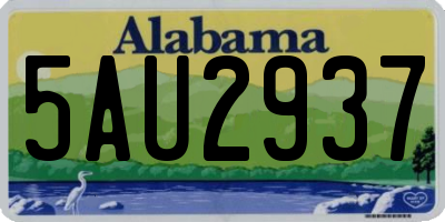 AL license plate 5AU2937