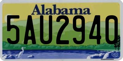 AL license plate 5AU2940