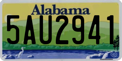 AL license plate 5AU2941