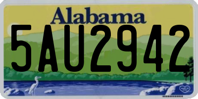 AL license plate 5AU2942