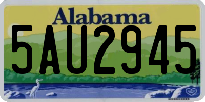 AL license plate 5AU2945