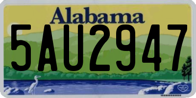 AL license plate 5AU2947