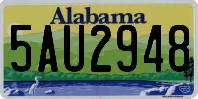 AL license plate 5AU2948