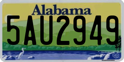 AL license plate 5AU2949