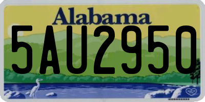 AL license plate 5AU2950