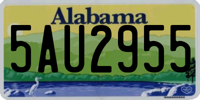 AL license plate 5AU2955