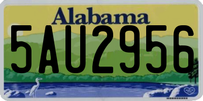 AL license plate 5AU2956