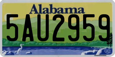AL license plate 5AU2959