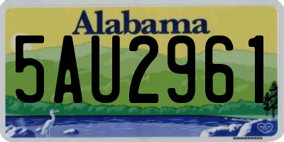 AL license plate 5AU2961