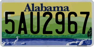 AL license plate 5AU2967