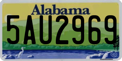 AL license plate 5AU2969