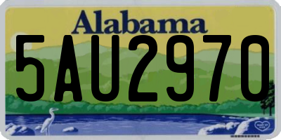 AL license plate 5AU2970