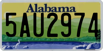 AL license plate 5AU2974