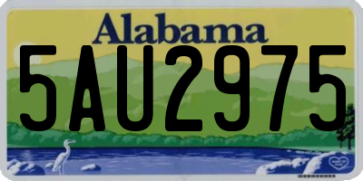 AL license plate 5AU2975