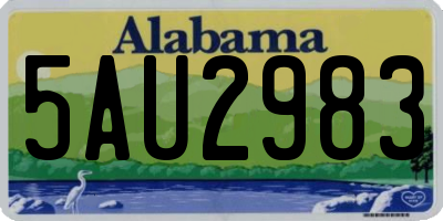 AL license plate 5AU2983