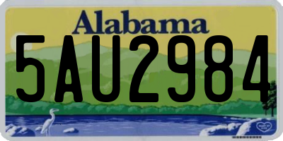 AL license plate 5AU2984