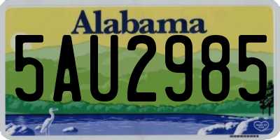 AL license plate 5AU2985
