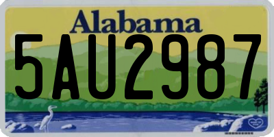 AL license plate 5AU2987