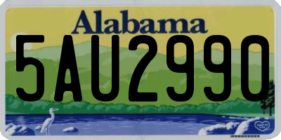 AL license plate 5AU2990