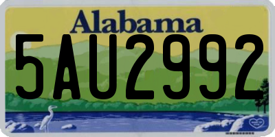 AL license plate 5AU2992