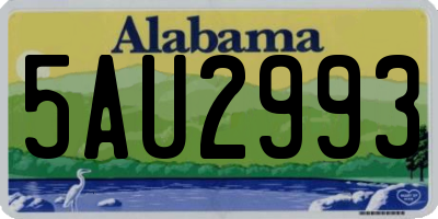 AL license plate 5AU2993