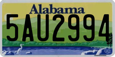 AL license plate 5AU2994