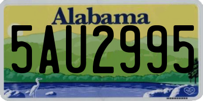 AL license plate 5AU2995
