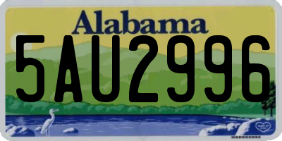 AL license plate 5AU2996