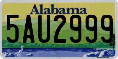 AL license plate 5AU2999