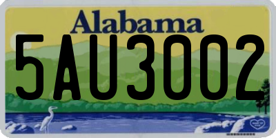 AL license plate 5AU3002