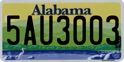 AL license plate 5AU3003