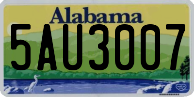 AL license plate 5AU3007