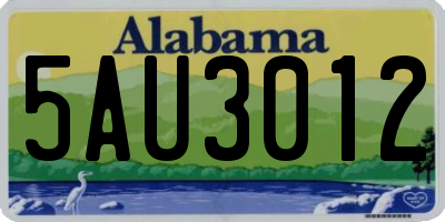 AL license plate 5AU3012