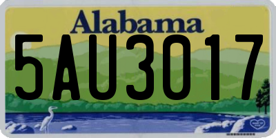AL license plate 5AU3017