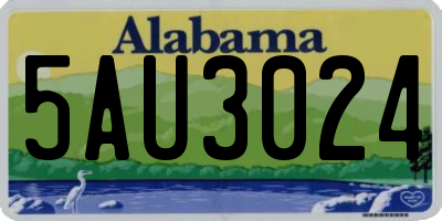 AL license plate 5AU3024