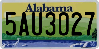 AL license plate 5AU3027