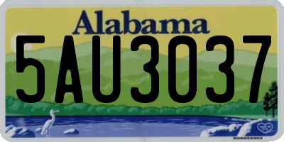 AL license plate 5AU3037