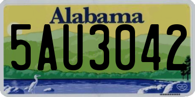 AL license plate 5AU3042