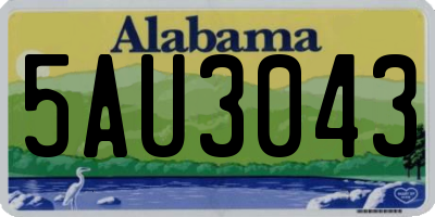 AL license plate 5AU3043