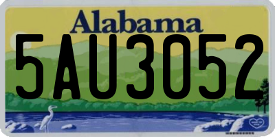 AL license plate 5AU3052