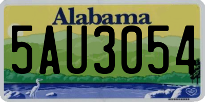 AL license plate 5AU3054