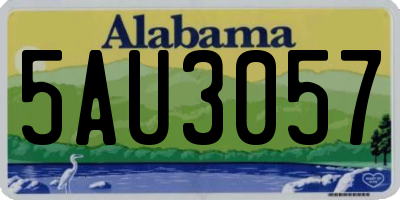 AL license plate 5AU3057