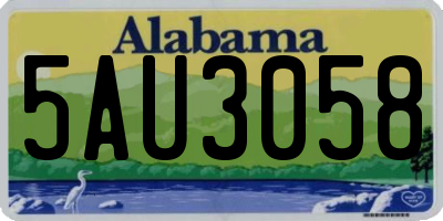 AL license plate 5AU3058