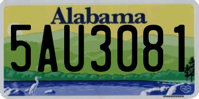 AL license plate 5AU3081
