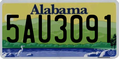 AL license plate 5AU3091