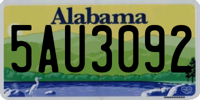 AL license plate 5AU3092
